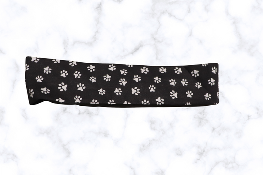 Headband Black Paws